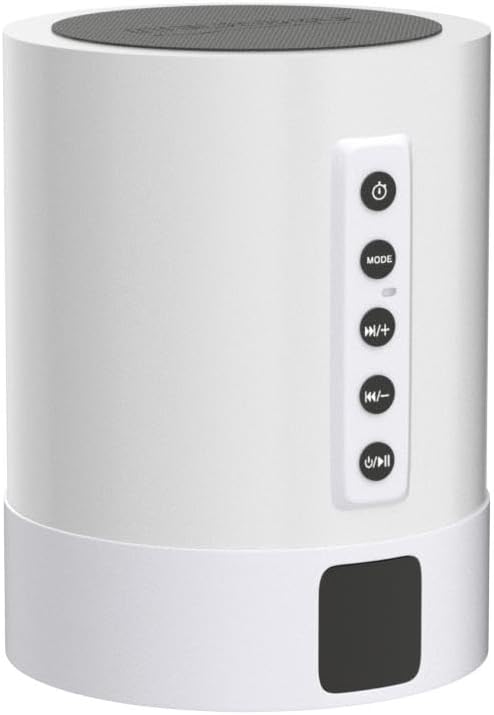 Alarm Clock Bluetooth Speaker, Night Light White Noise Machine Touch Bedside Lamp with Alarm Clock for Kids Multi-Color Changing Night Light