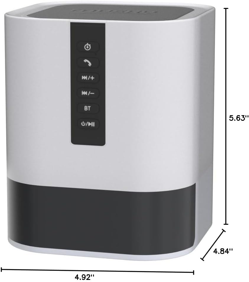 Night Light Bluetooth Speaker, 5 in 1 Touch Control Bedside Lamp Dimmable Multi-Color Changing, Bedroom Alarm Clock